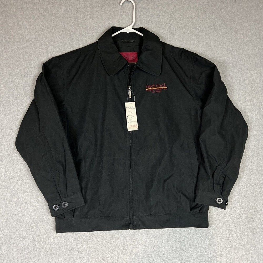ADA Jacket Men Medium Red Rock Las Vegas Coat Minimalist Full Zip Black NWT